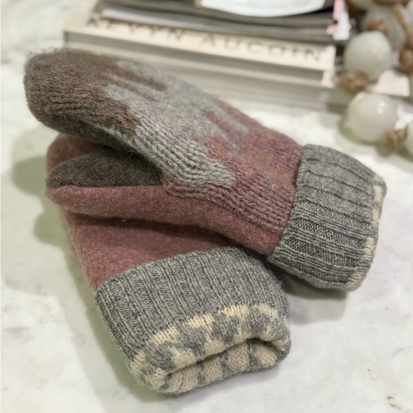 Hand Crafted Accessories - Repurposed Handcrafted Wool Mittens
